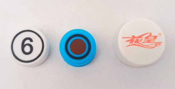 28-38mm 径のプラスチックボトルキャップのための自動2色パッド印刷機