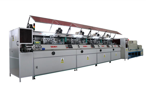 4色4ステーション 2400pcs/Hr 多色スクリーン印刷機 350x250mm