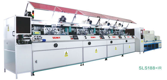 5 ステーション 6000pcs/Hr ボトル スクリーン印刷機器 300x250mm