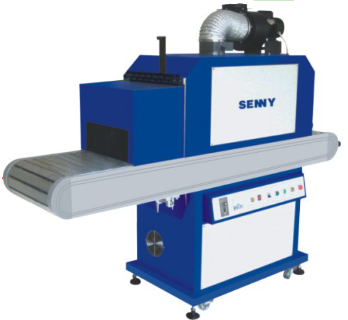 UV200RF プラスチック容器用UV硬化機 ステンレスベルト付き