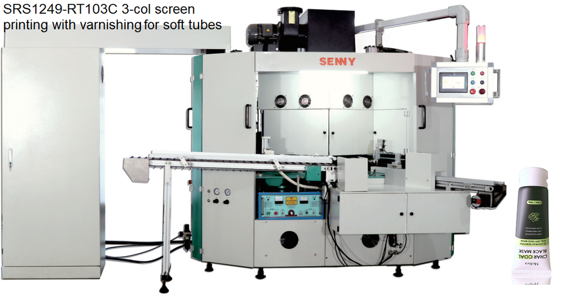 自動4連式チューブスクリーン印刷機 50個/分 6bar